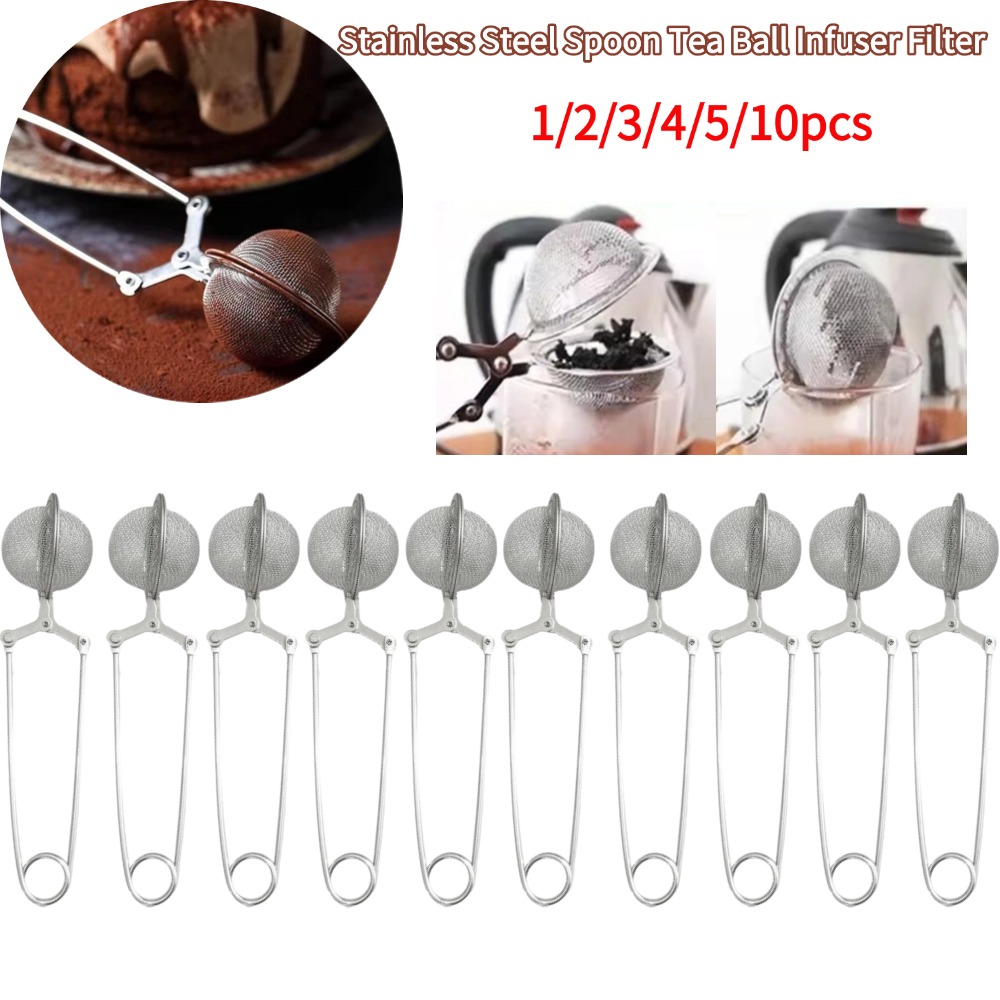 Herbal Wellness Products - ステンレス鋼スプーンティーボール注入器フィルタースクイズ葉ハーブメッシュストレーナー茶注入器メッシュティーボールフィルター茶器