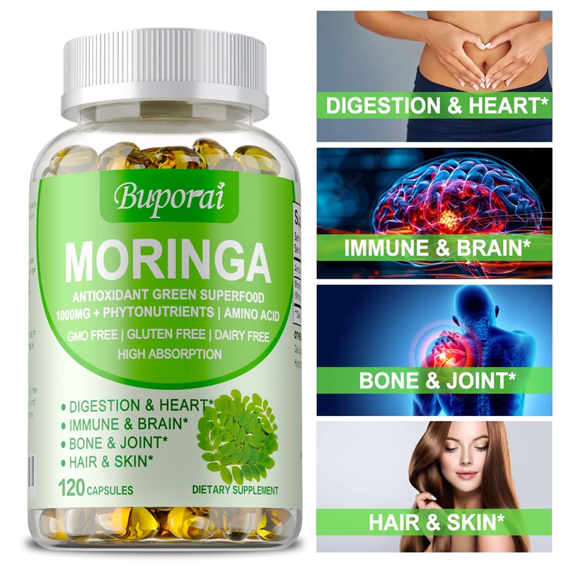 モリンガカプセル - 代謝を促進し、損傷した細胞の修復をサポ - Moringa Leaf Powder のレビューと価格