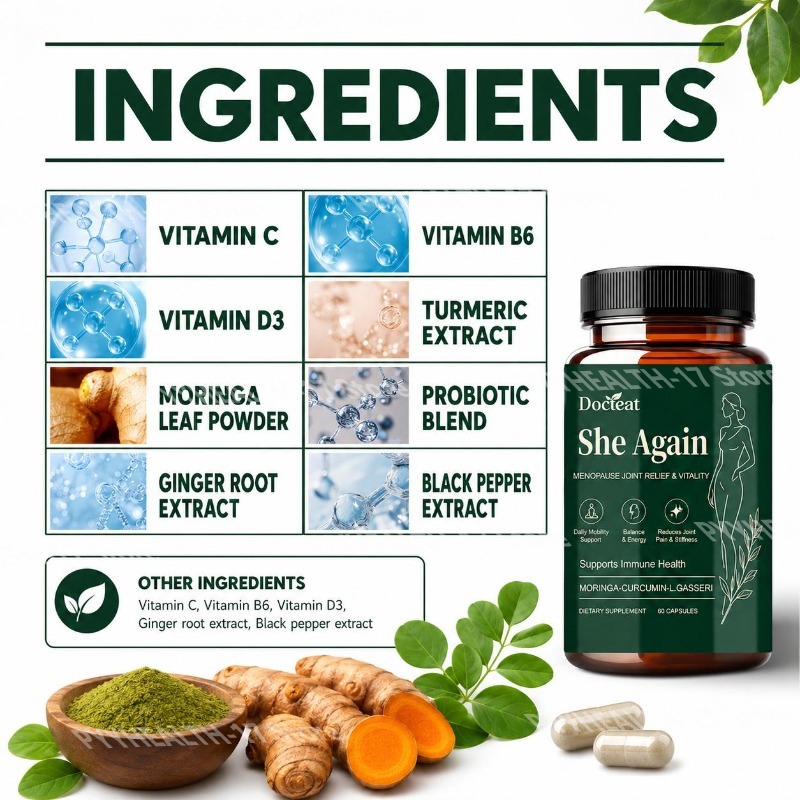 ドクティート・シーアゲイン 更年期関節サポートカプセル（モリ - Moringa Leaf Powder のレビューと価格