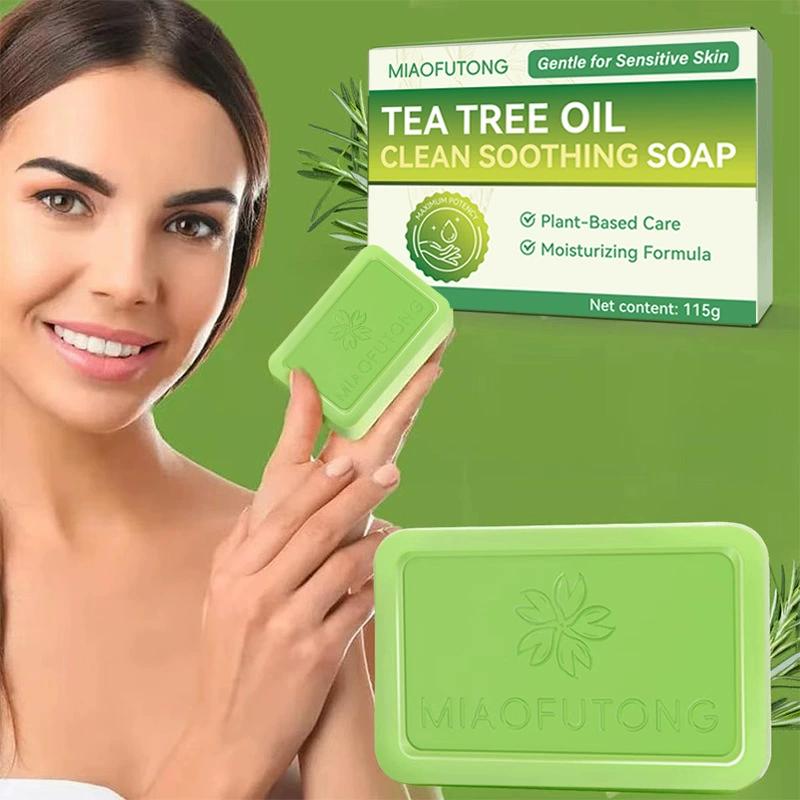 ティーツリーオイル石鹸バー 男女兼用 天然植物エキス配合 手 - Moringa Leaf Powder のレビューと価格