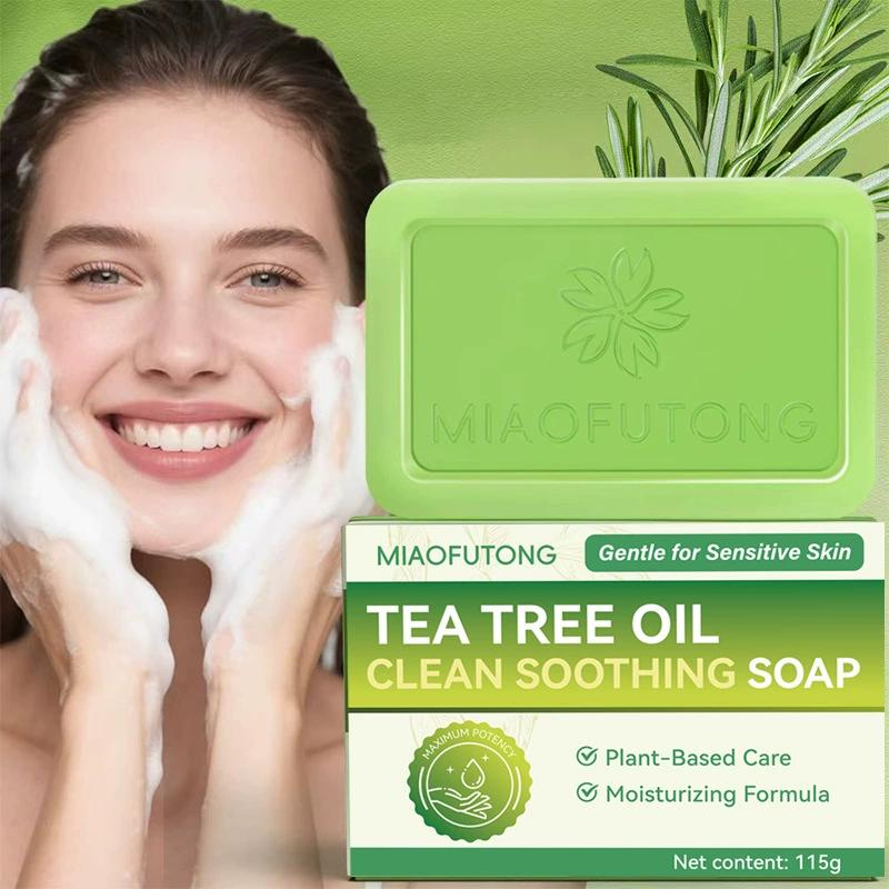 ティーツリーオイル石鹸バー 男女兼用 天然植物エキス配合 手 - Moringa Leaf Powder のレビューと価格